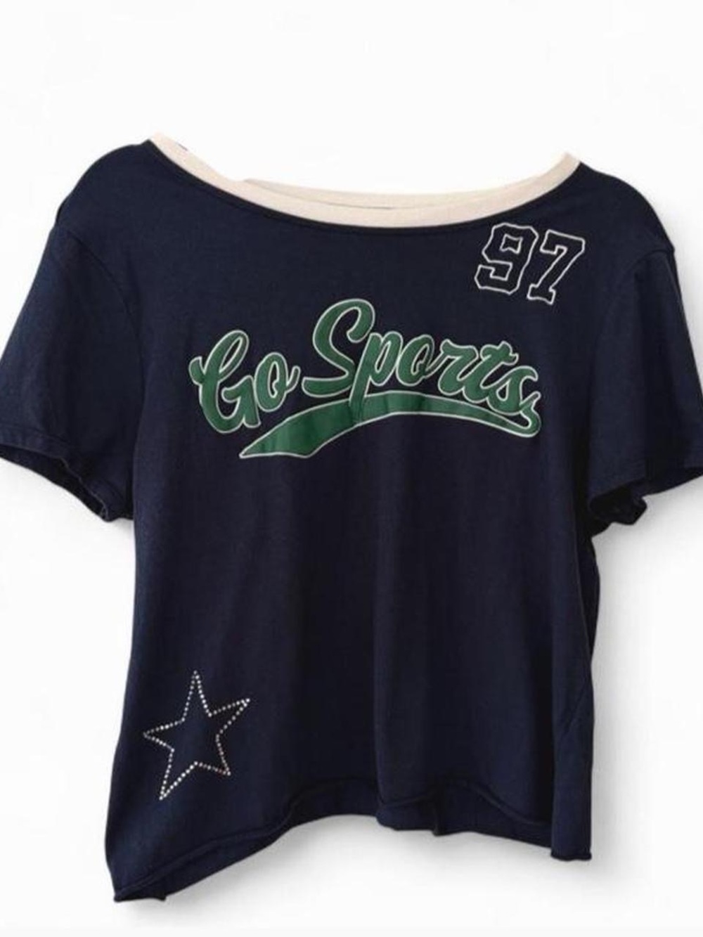 Go Sports Navy Blue Graphic Tee